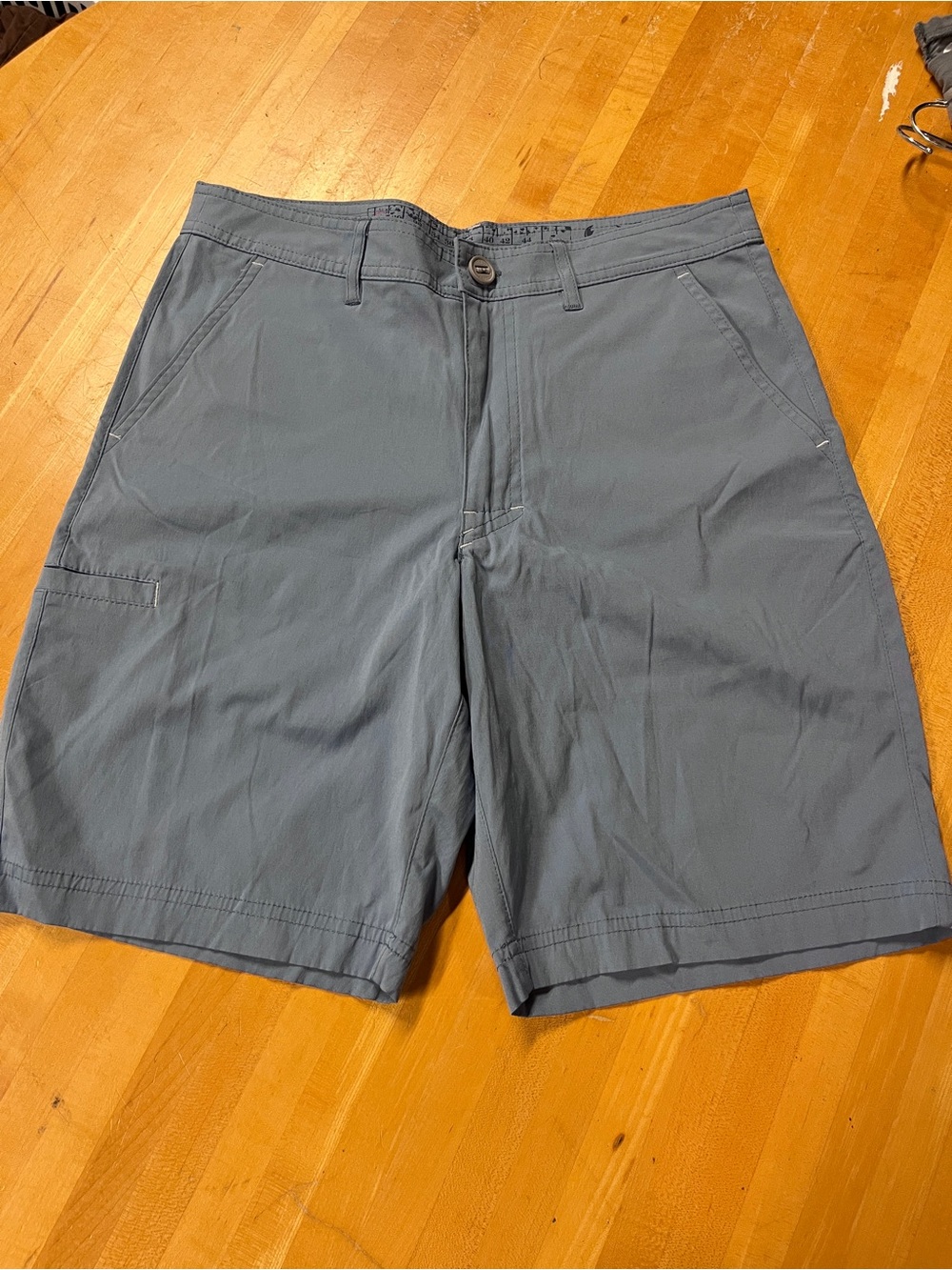 Men's Flat Front Grey Tech Shorts